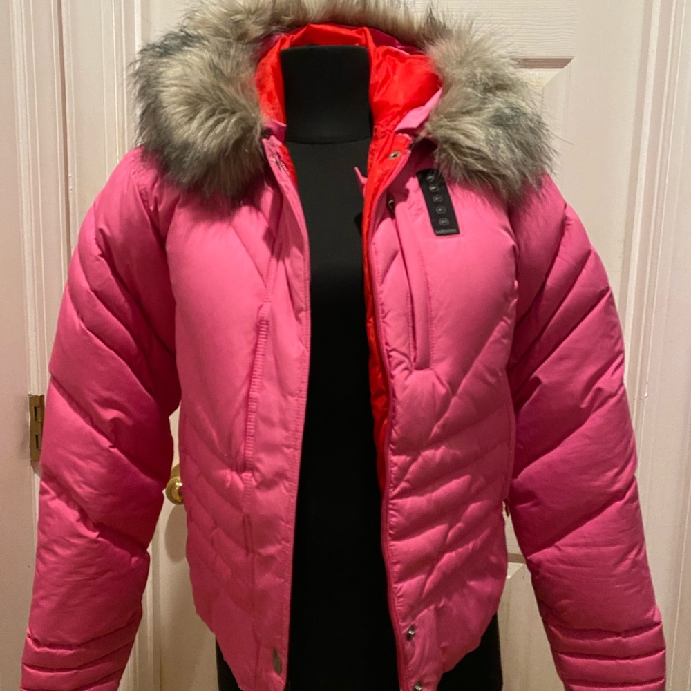 A unique find! Jansport Down Puffer Jacket with music player controls